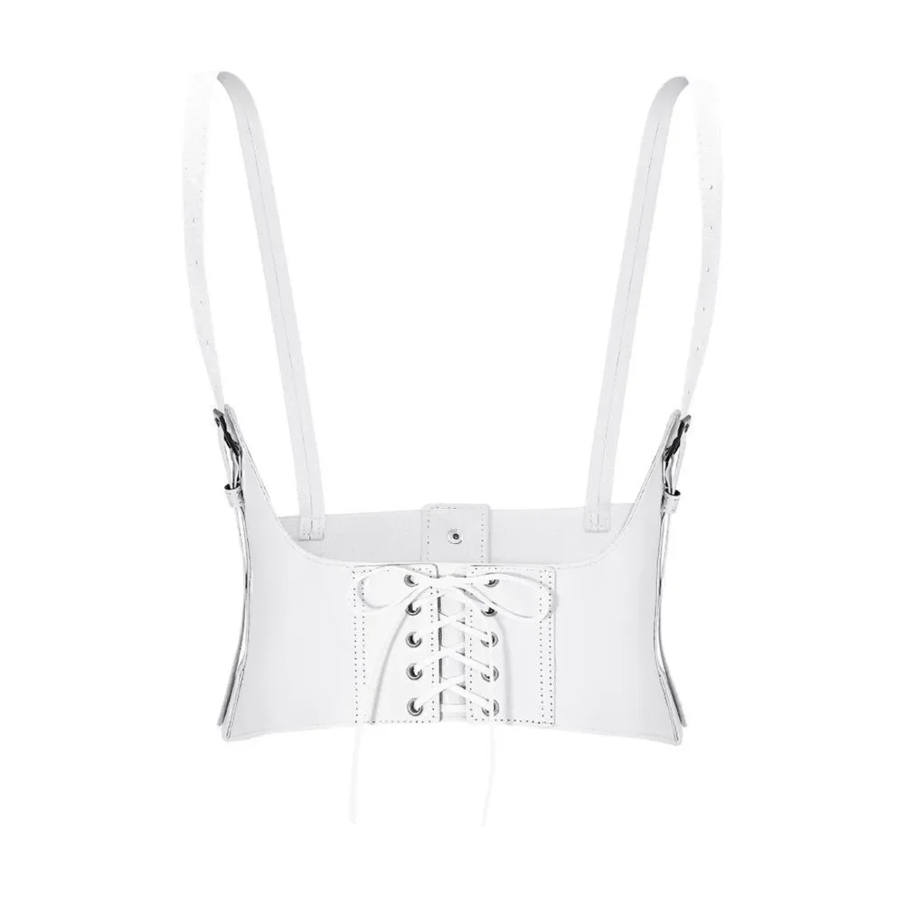 Harness Belt White Leather